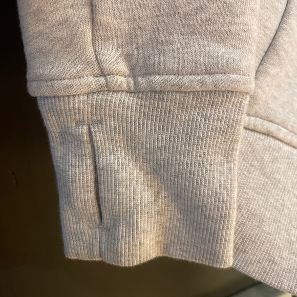 Lululemon Scuba Full-Zip Cropped Hoodie light grey sz 4 - Picture 4 of 10